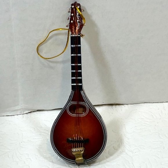 Miniature Mandolin Model Wooden Decorative Musical Instrument Ornament 5" - Picture 3 of 10